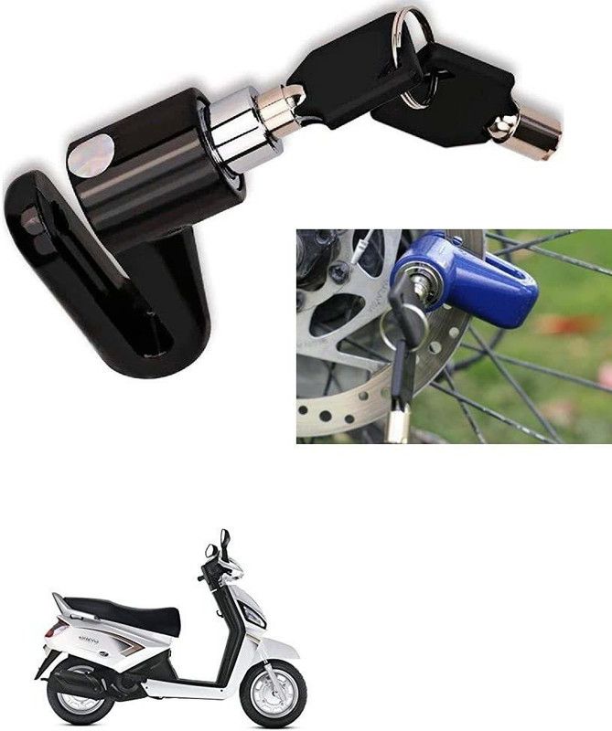 AS TRADERS Motorcycle Disc Brake Lock/Disk Lock Security for Mahindra Gusto Motorcycle Disc Brake Lock/Disk Lock Security for Mahindra Gusto Disc Lock  (Blue, Black, Red)