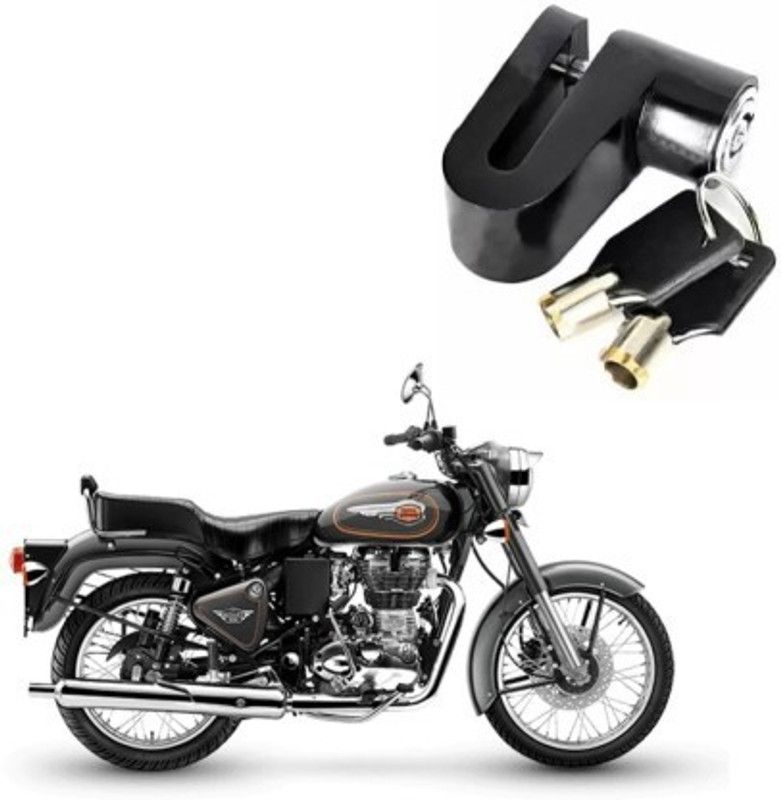 Giinix Heavy Steel Disc Break Security Lock Disc Lock For Royal Enfield Standard 350\ Disc Lock  (Black)
