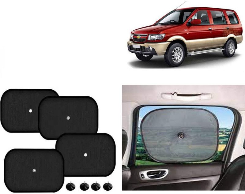 FINCOSTA Side Window Sun Shade For Chevrolet Tavera  (Black)