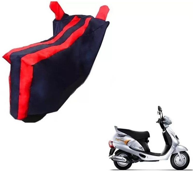 ELECTRIBLES Two Wheeler Cover for Mahindra  (Duro DZ, Black, Red)