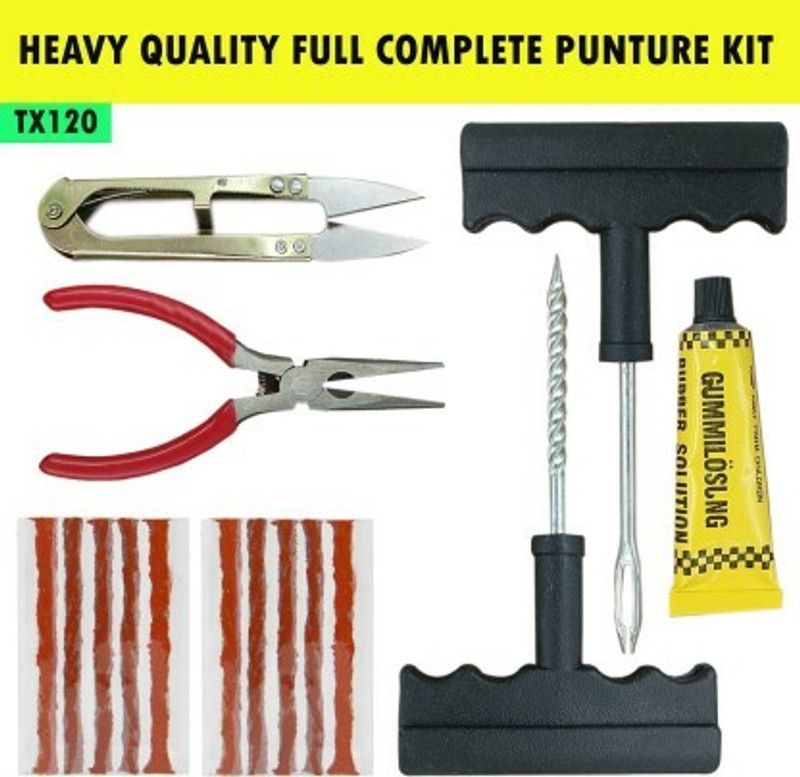 Znee Smart Car Wheel Tyre Tubeless Tyre Puncture Repair Kit with Plier For Mahindra Scorpio Tubeless Tyre Puncture Repair Kit