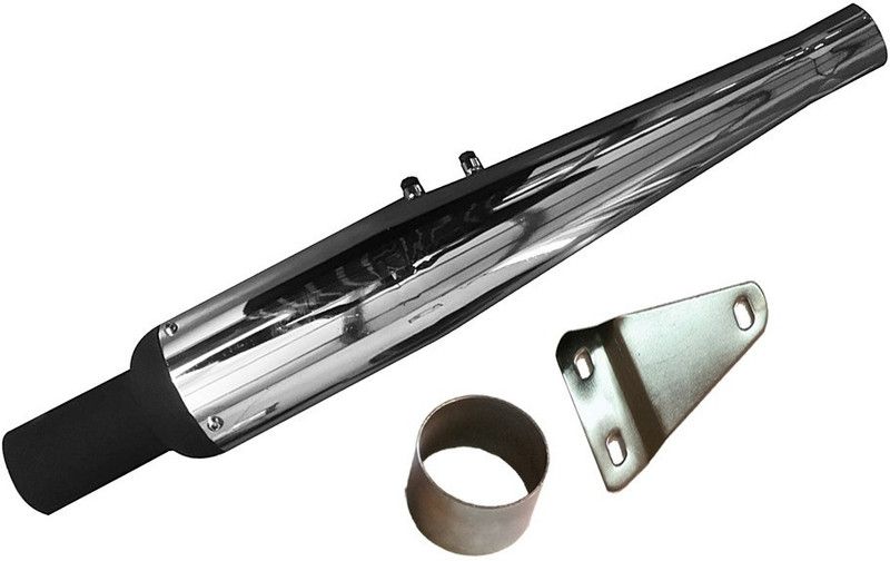 Supremechoice Goldstar / Gold Star Glasswool Exhaust silencer Royal Enfield Thunder Bird 500 Full Exhaust System  (Mild Steel)