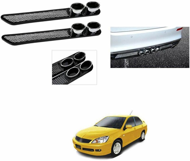 PROEDITION Plastic, Stainless Steel, Microfibre Car Bumper Guard  (Black, Pack of 2, Mitsubishi, Universal For Car)