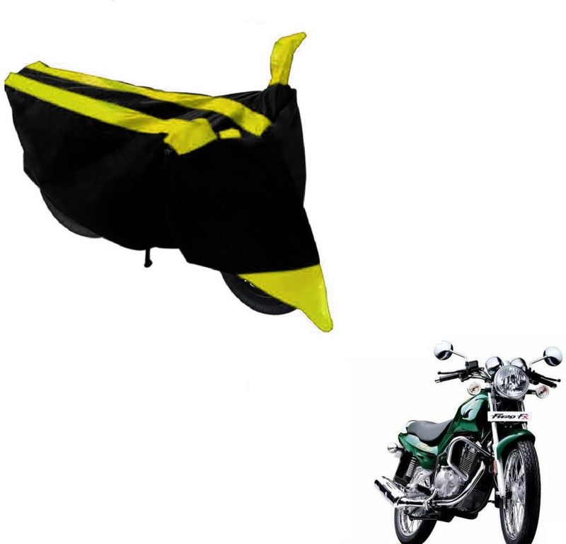 MOCKHE Two Wheeler Cover for TVS  (Fiero F2, Black, Yellow)