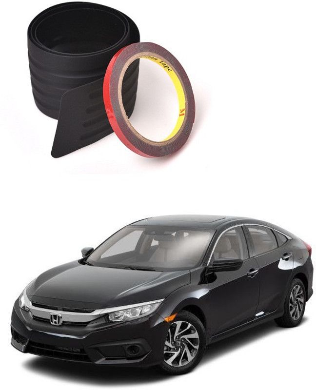 PRTEK Plastic Car Bumper Guard  (Black, Pack of 1 X MATT BLACK, Honda, Civic)