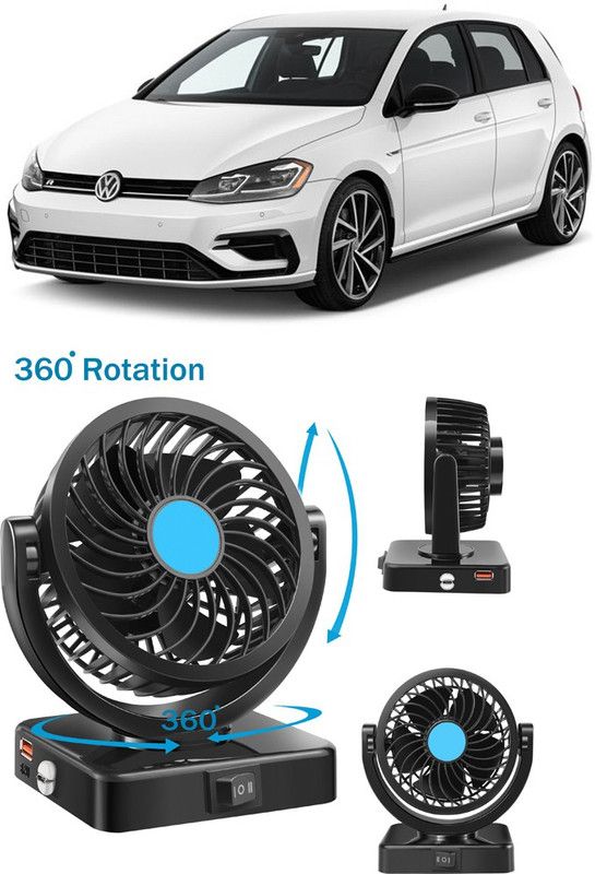 Enfield Works Car Fan With USB Charging 360 Degree Rotatable Fan-602 Car Interior Fan  (12 V)
