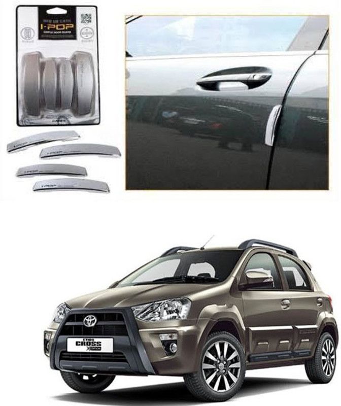 ACCESSORIQUE Plastic Car Door Guard  (Silver, Pack of 4, Toyota, Etios Cross)