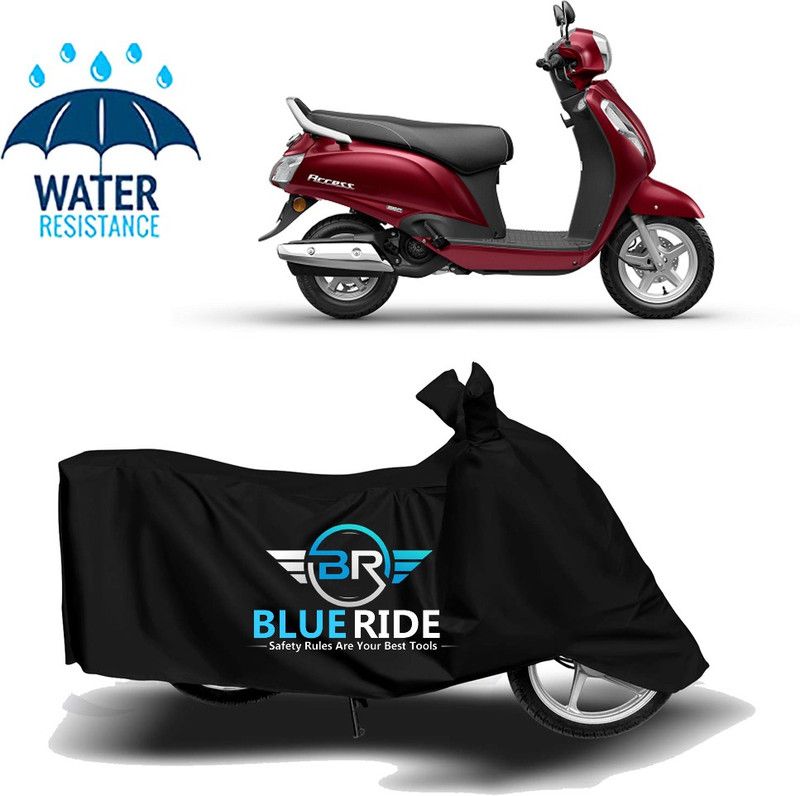 BLUERIDE Two Wheeler Cover for Suzuki  (Access, Black)