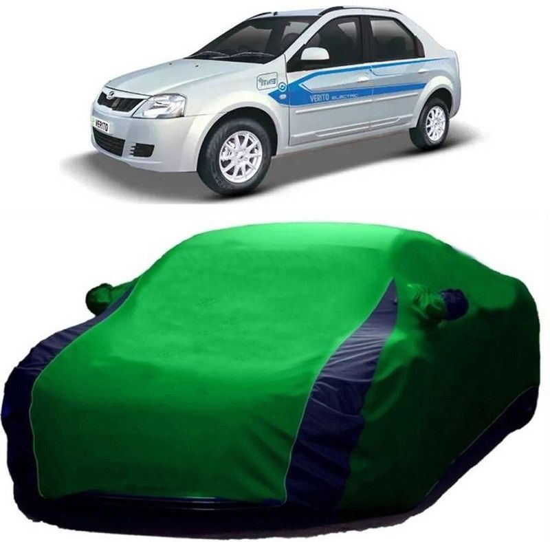 Genipap Car Cover For Mahindra e-Verito (With Mirror Pockets)  (Green)