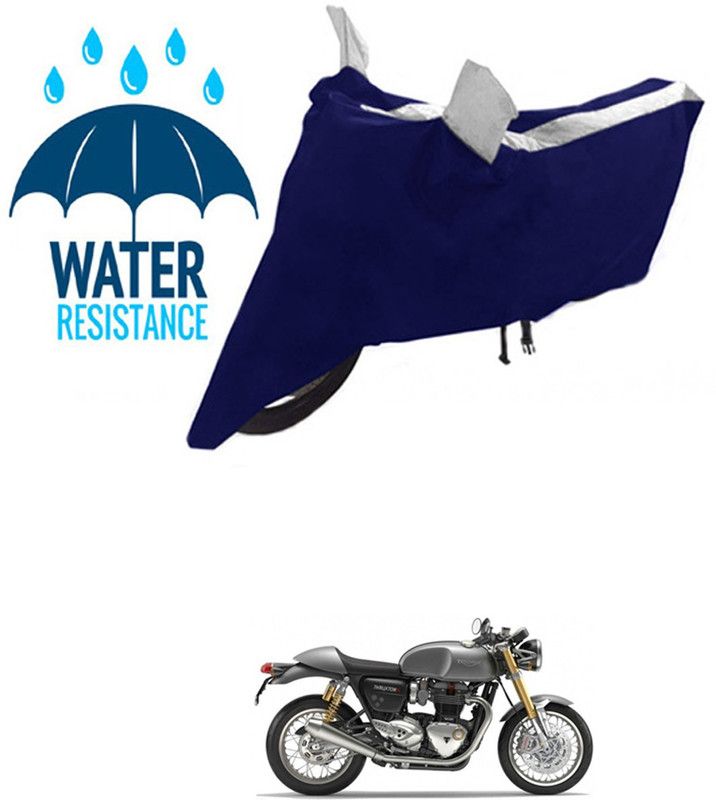 RONISH Waterproof Two Wheeler Cover for Triumph  (Thruxton 1200 R, Black, Silver)