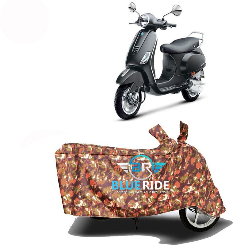 BLUERIDE Two Wheeler Cover for Vespa  (Vespa VXL 150, Red)