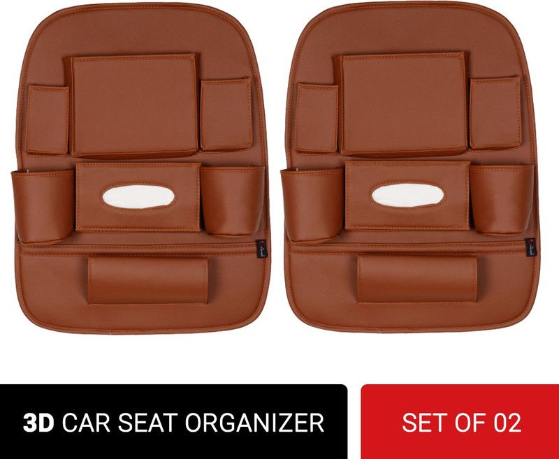 UrbanLifestylers Autofurnish 3D Car Auto Seat Back Multi Pocket Storage Bag Organizer Holder Hanger Accessory (Set of 2) Car Multi Pocket  (4 L)