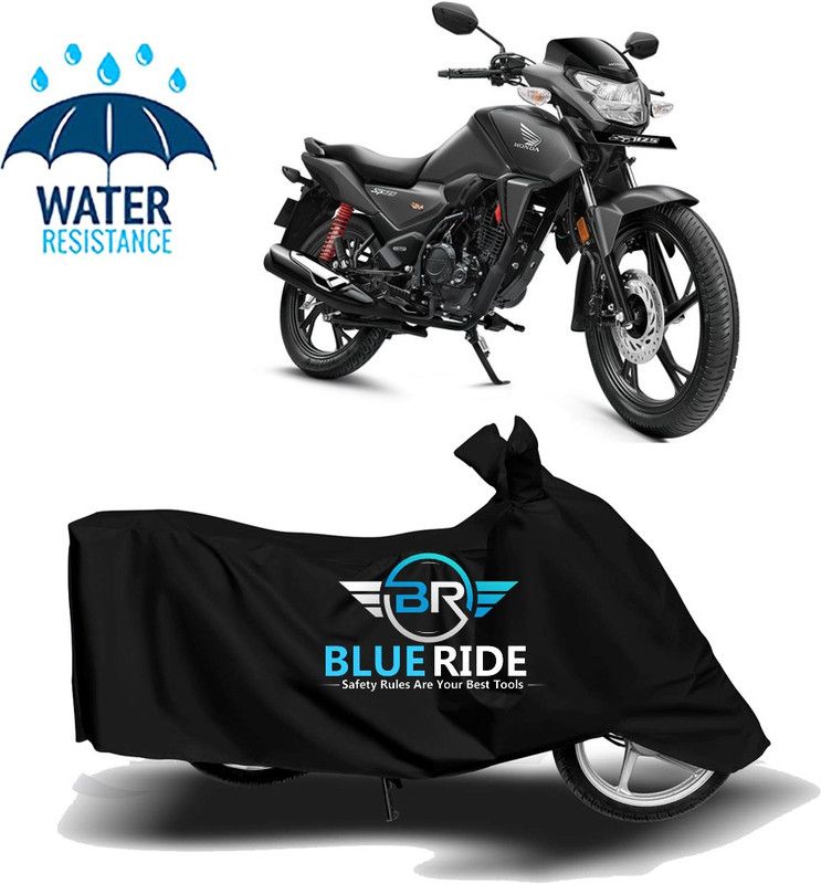 BLUERIDE Two Wheeler Cover for Honda  (CB Shine SP, Black)