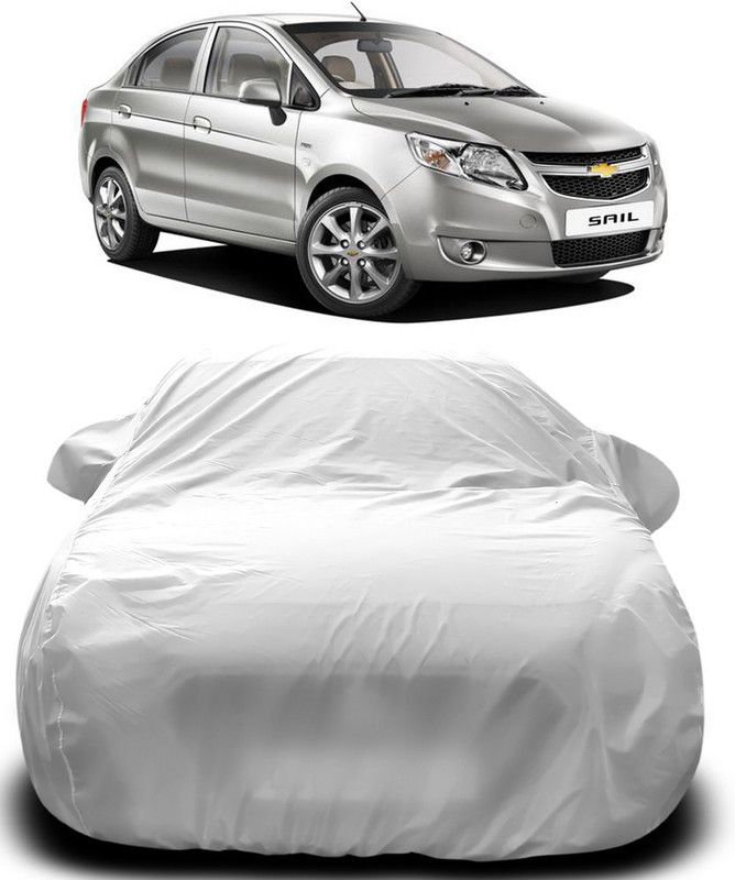 Genipap Car Cover For Chevrolet Sail (With Mirror Pockets)  (White)