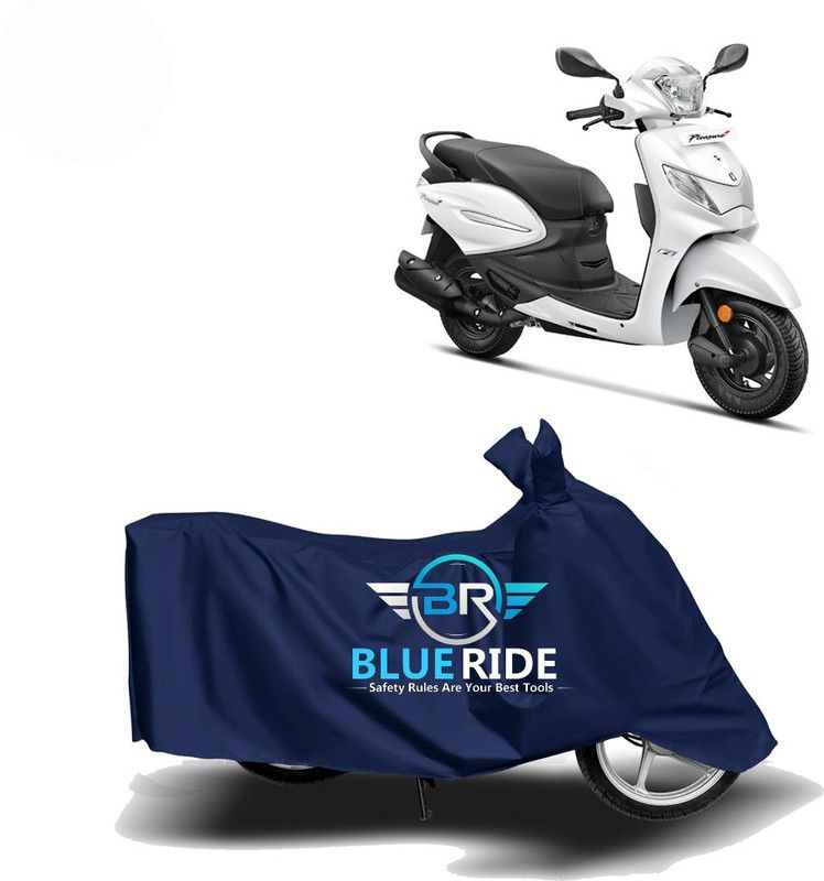 BLUERIDE Two Wheeler Cover for Hero  (Pleasure+ 110, Blue)