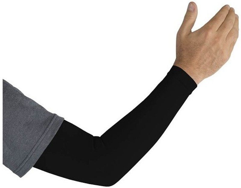 Apastra Nylon Arm Sleeve For Boys & Girls  (L, Black)