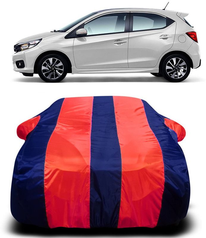 AUTOGARH Car Cover For Honda Brio (With Mirror Pockets)  (Red, Blue)