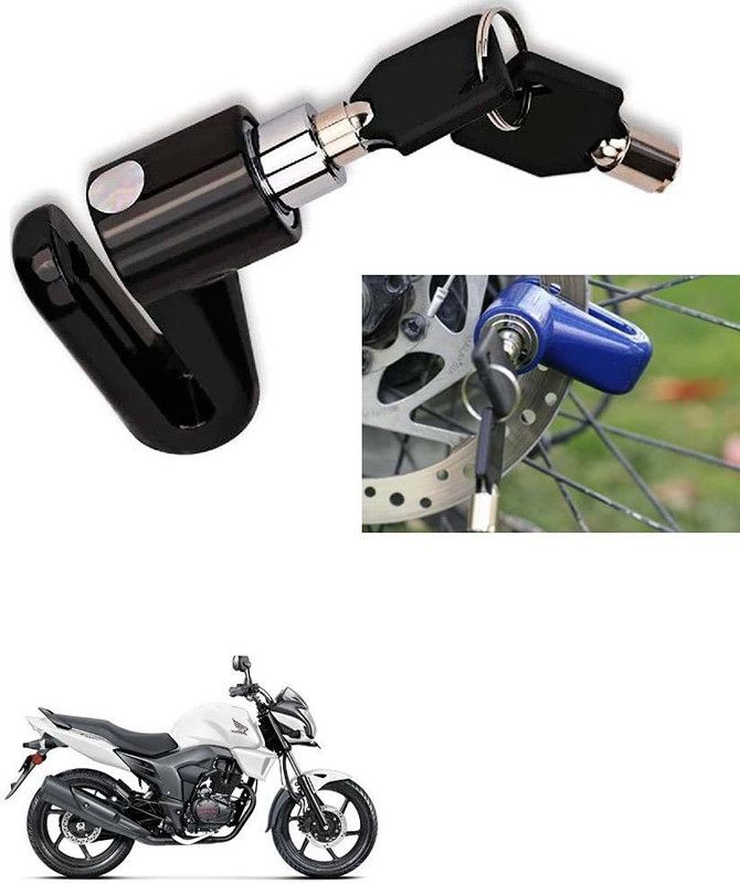 AS TRADERS Motorcycle Disc Brake Lock/Disk Lock Security for Honda CB Trigger Motorcycle Disc Brake Lock/Disk Lock Security for Honda CB Trigger Disc Lock  (Blue, Black, Red)
