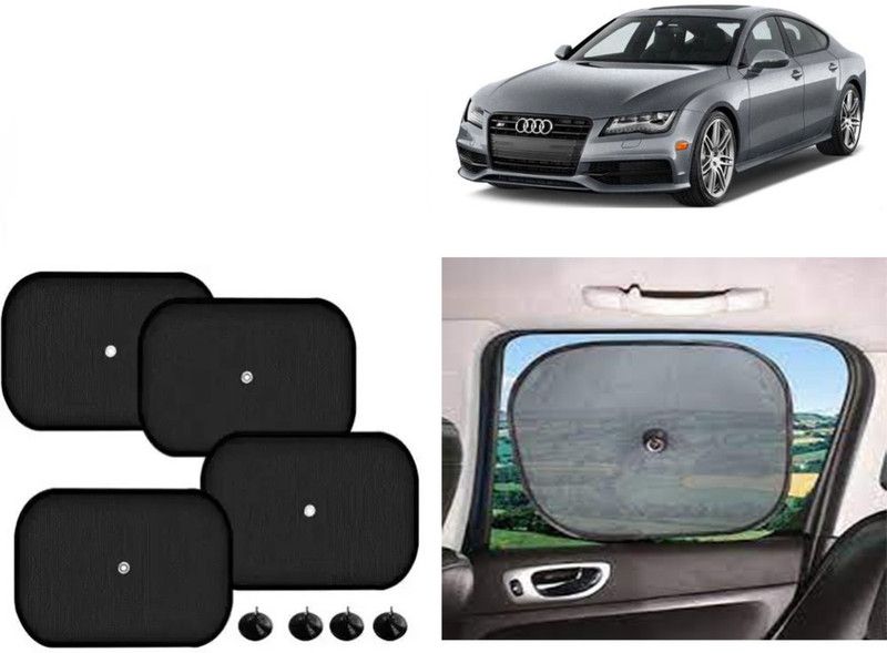 FINCOSTA Side Window Sun Shade For Audi S7  (Black)