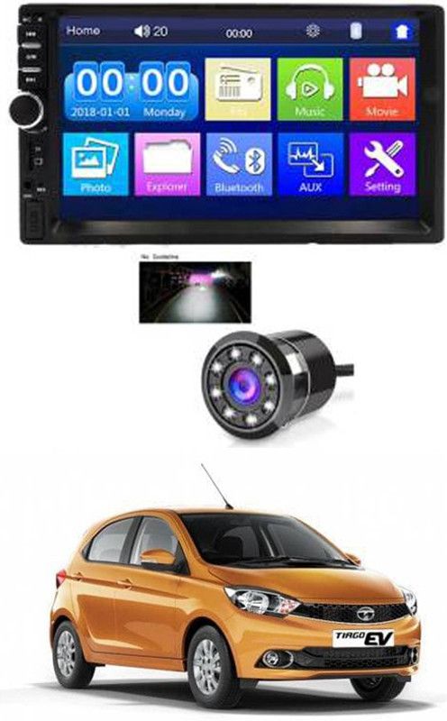 AYW 7 INCH Double Din Car Screen Stereo Media Player Audio Video Touch Screen Stereo Full HD with MP3/MP4/MP5/USB/FM Player/WiFi/Bluetooth & Mirror Link with Back Rear Camera For Tiago NRG Car Stereo  (Double Din)