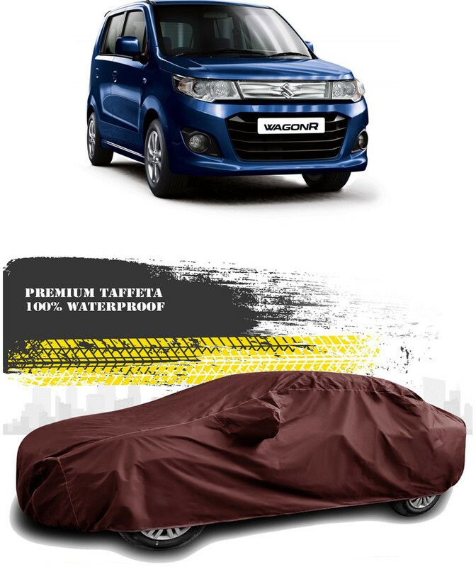 AutoTiger Car Cover For Maruti Suzuki WagonR (With Mirror Pockets)  (Maroon)