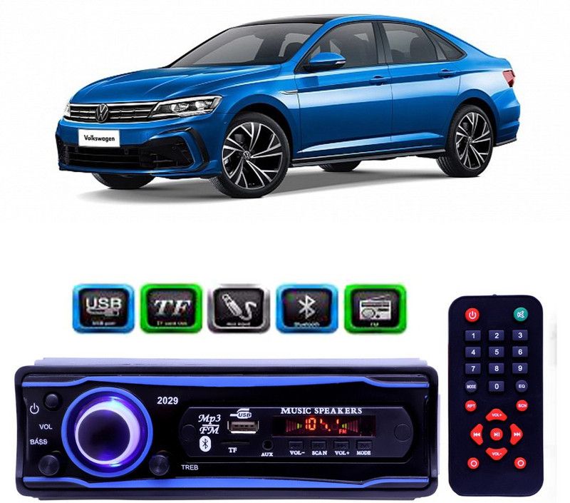 Genipap STEREO-999 BLUETOOTH/USB/SD/AUX/FM/MP3 (BLUE & Black)-608 Car Stereo  (Single Din)