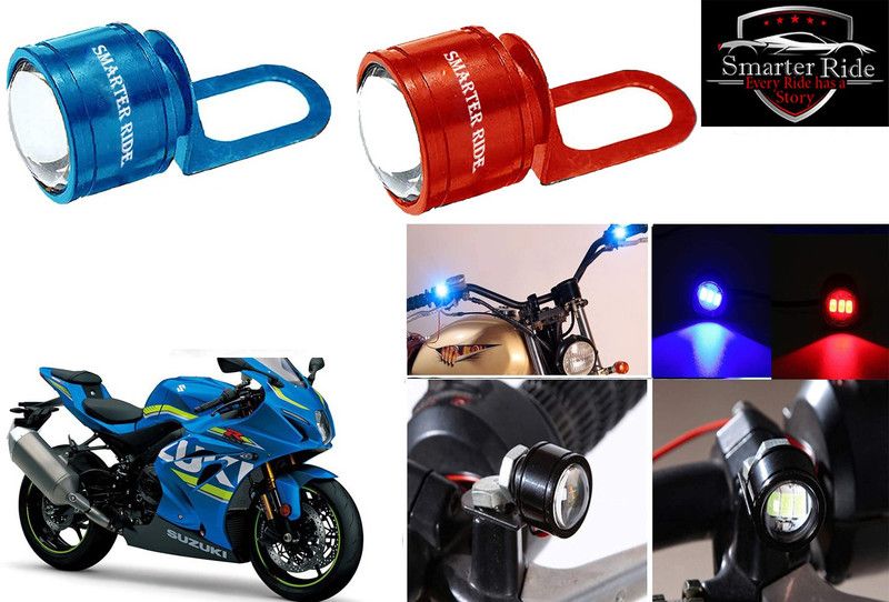 SMARTER RIDE Led Strobe Warning Brake Light for Suzuki GSX R1000 License Plate Light, Brake Light, Tail Light Motorbike LED for Suzuki (12 V, 4 W)  (Universal For Bike, Pack of 2)