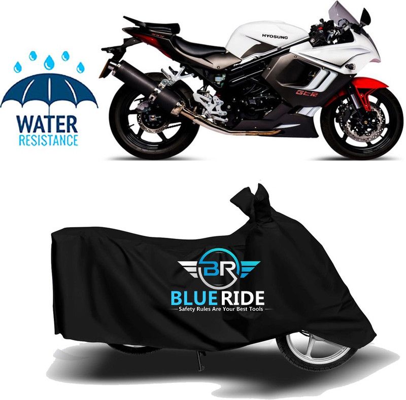 BLUERIDE Two Wheeler Cover for Hyosung  (GT650R, Black)