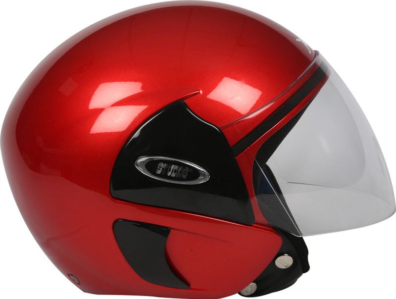 TVS HELMET HALF FACE RACING RED BL Motorbike Helmet  (Red)