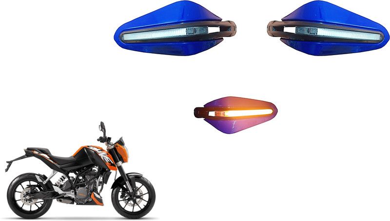 AutoVHPR KT Duk 2OO Stylish Blue Hand Guard with LED Handlebar Hand Guard  (KTM)