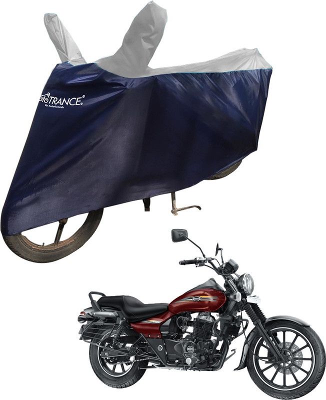 MOTOTRANCE Waterproof Two Wheeler Cover for Bajaj  (Avenger 150 Street, Blue, Silver)