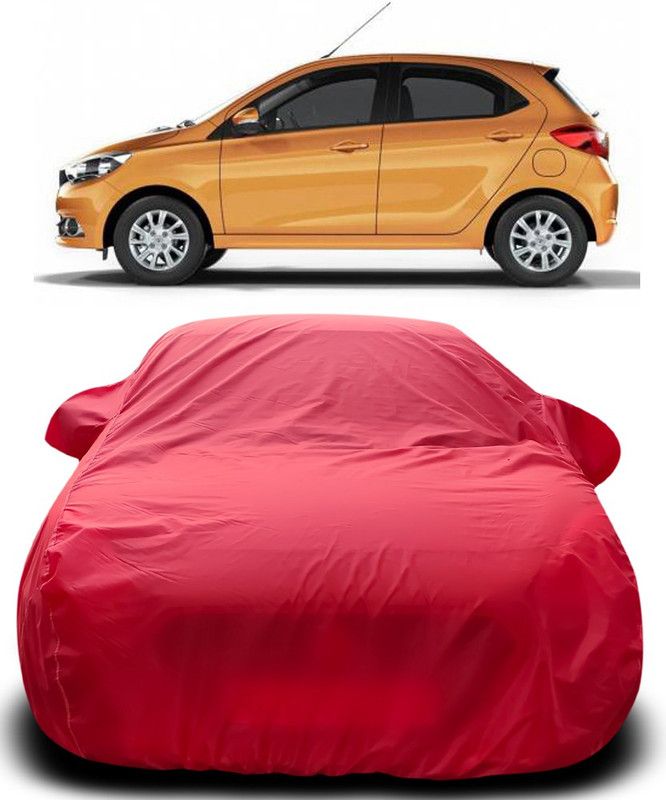 Genipap Car Cover For Tata Tiago EV (With Mirror Pockets)  (Red)