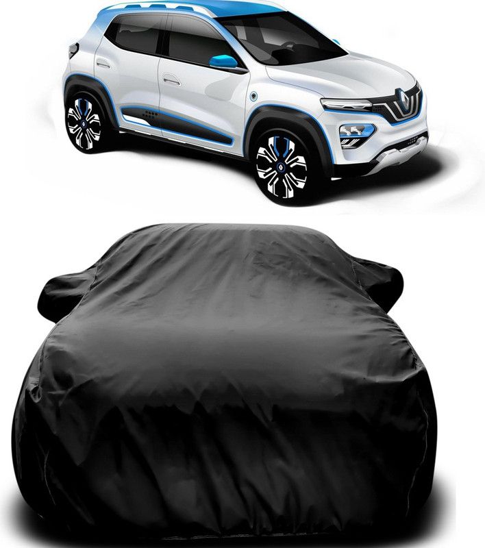 AUTOGARH Car Cover For Renault Kwid EV (With Mirror Pockets)  (Black)