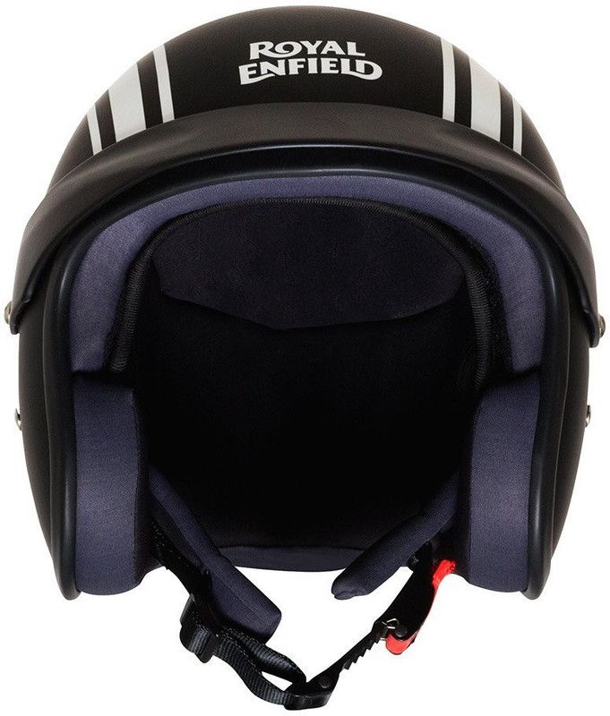 ROYAL ENFIELD Open Face Peak Helmet Motorbike Helmet  (Matt Black)