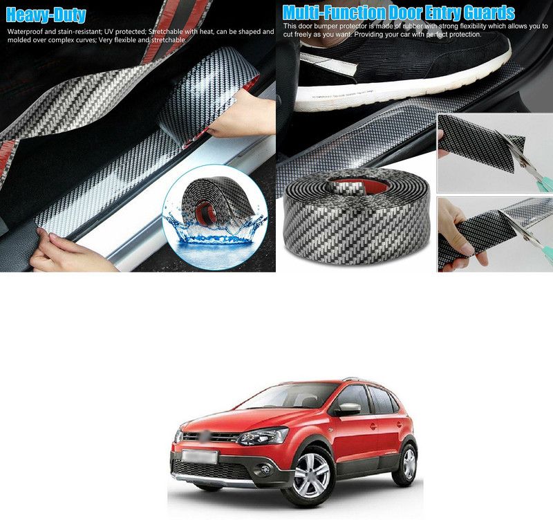 XZRTZ Universal Carbon Fibre Car Door Sill Guards Protector Self-Adhesive Flexible Car Sticker Protector for Car SUV Truck Door Entry Guards, A253 Car Spoiler