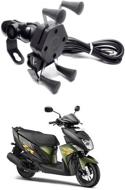 Enfield Works X-Grip Mobile Holder With USB Charger For Bike EW-2329 Bike Mobile Holder  (Black)