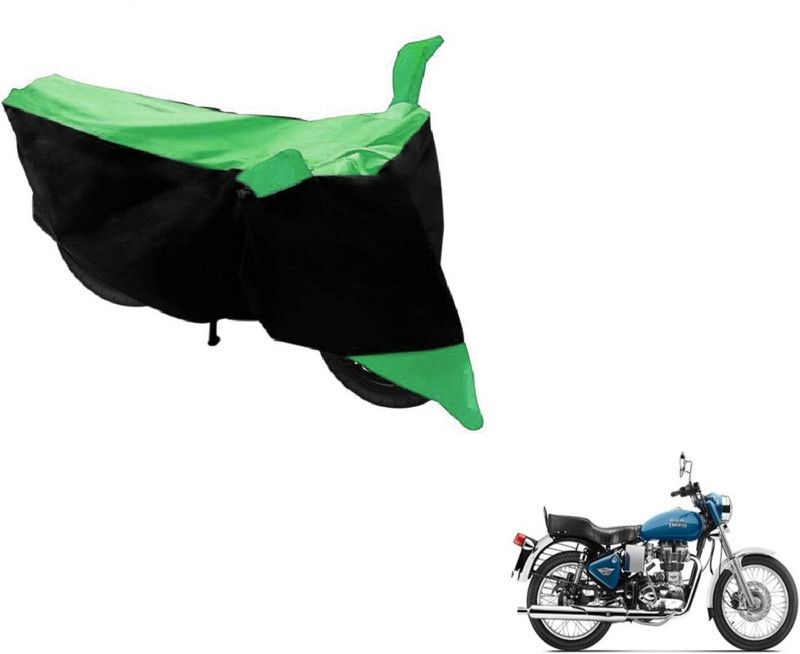 AUTYLE Two Wheeler Cover for Royal Enfield  (Black, Green)
