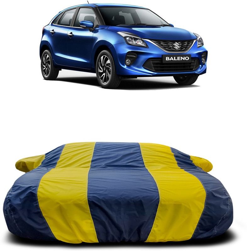 Ascension Car Cover For Maruti Suzuki Baleno (With Mirror Pockets)  (Yellow, Blue)