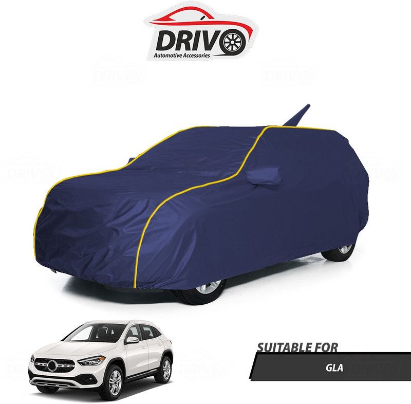 Drivo Car Cover For Mercedes Benz GLA (With Mirror Pockets)  (Blue)