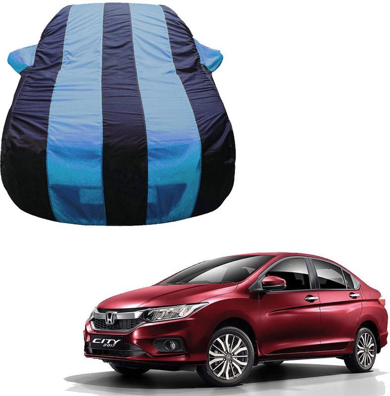 SS Zeeber Car Cover For Honda City i DTec V (With Mirror Pockets)  (Blue, Blue)