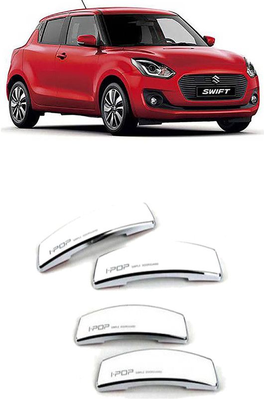 I-POP Plastic Car Door Guard  (White, Pack of 4, Universal For Car, Swift)