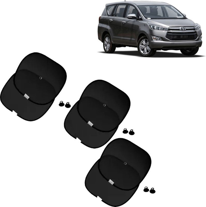 aksmit Side Window Sun Shade For Toyota Innova Crysta  (Black)