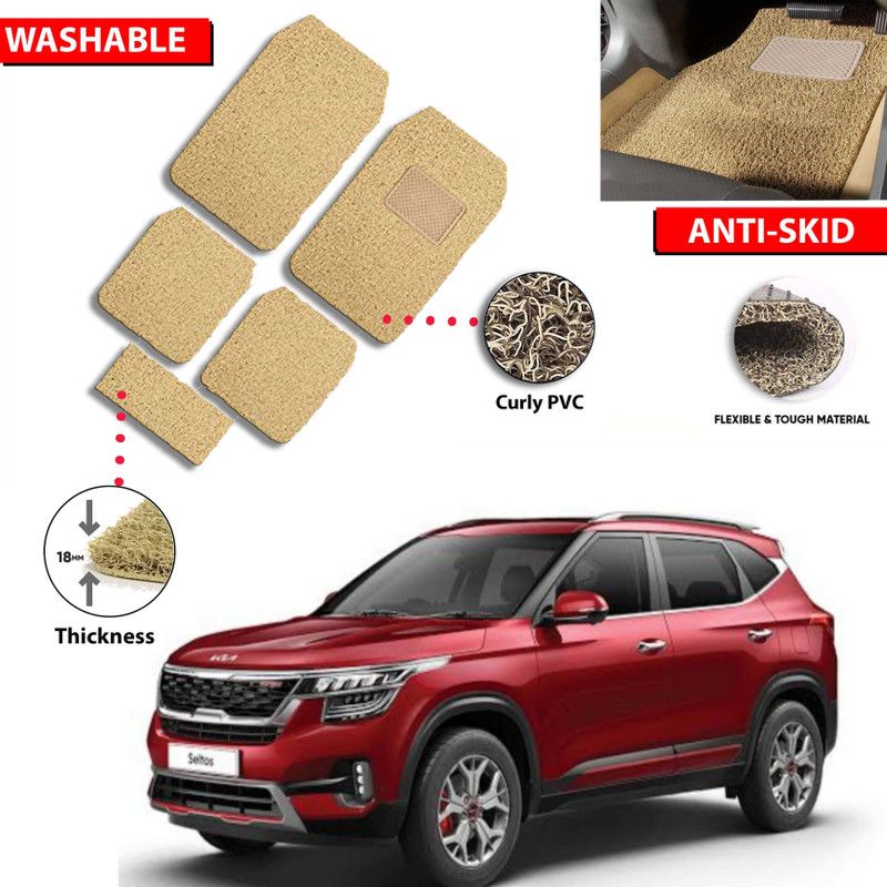 Gadiparts PVC Standard Mat For Kia Seltos  (Beige)