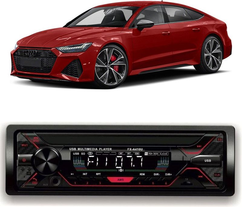 Purpleheart Car Stereo FX- A100U Car Stereo with Bluetooth, USB, SD Card , Aux P-25 Car Stereo  (Single Din)