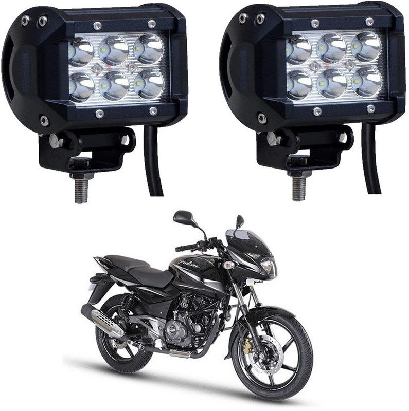 Riderscart a43 Headlight, Fog Lamp Motorbike LED for Bajaj (12 V, 18 W)  (Universal For Bike, Pack of 2)