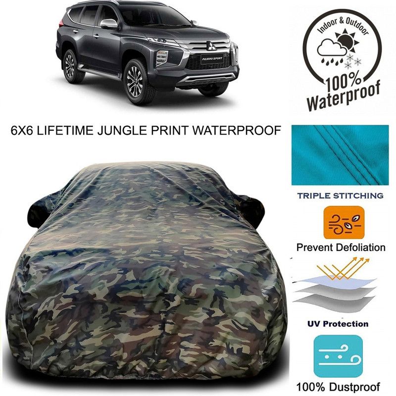 Elegance Car Cover For Mitsubishi Pajero Sport (With Mirror Pockets)  (Green)