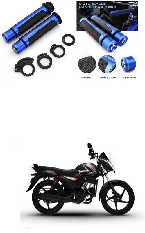 PECUNIA Metal Handle Grip Handlebar Ends with Aluminium Insert 310 Handle Bar Grip For Mahindra Pantero  (Pack of 2)