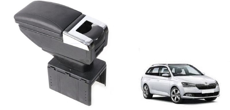 Auto Oprema Front Car Armrest Black Color Armr-203 Car Armrest  (Skoda, Fabia)