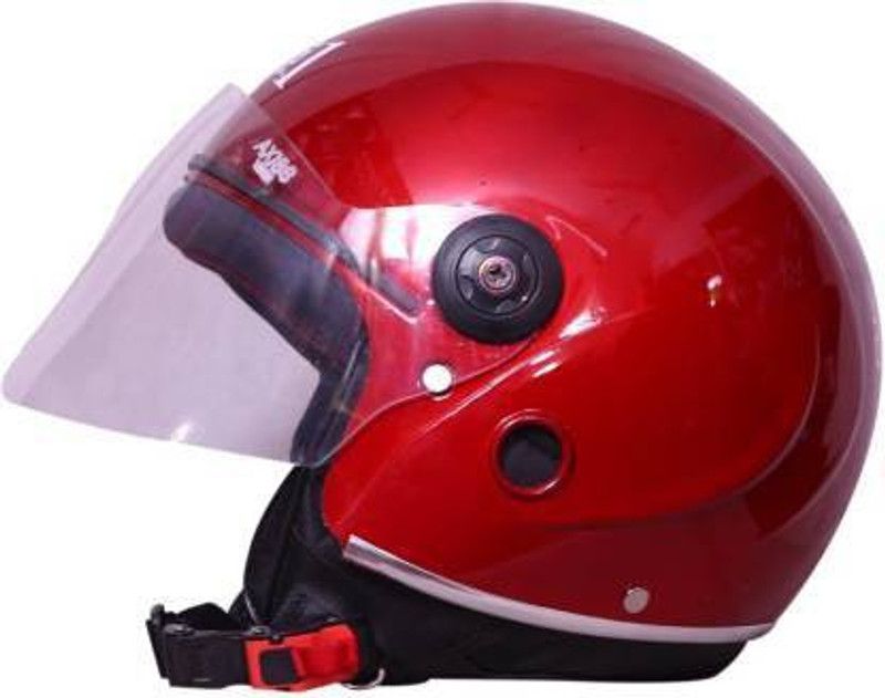 Aesopian New Looking Anymal Series -Beetle Open Face Clear Visor Motorbike Helmet Motorbike Helmet  (Red)