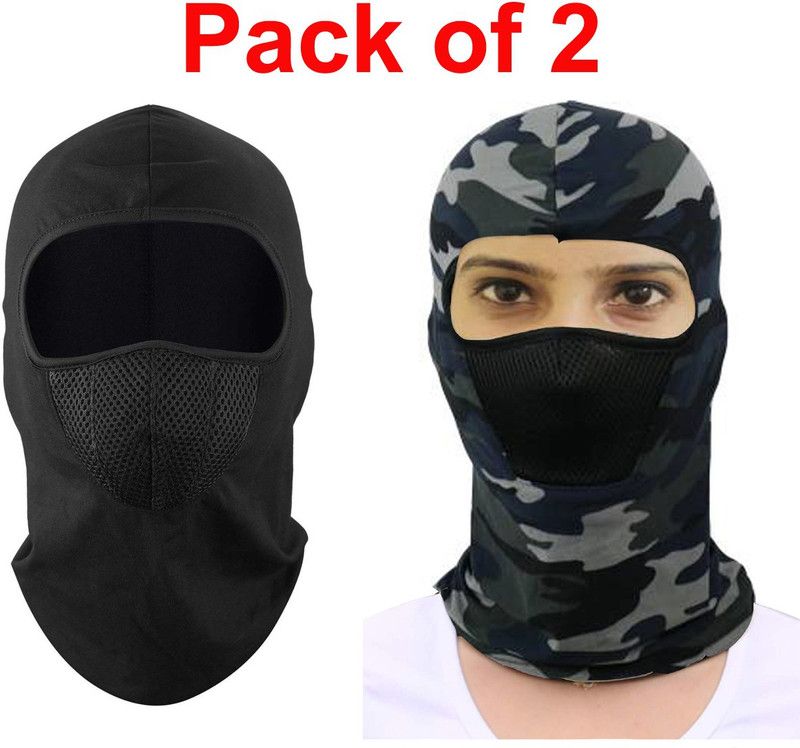 Aadikart Grey, Black Bike Face Mask for Men & Women  (Size: Free, Balaclava)